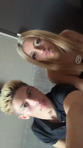 blonde in all black 