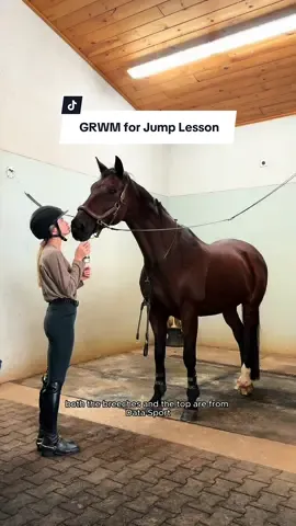 GRWM for a jump lesson <3 #equestriansport #equestriangirl #showjumping #equestrianoutfit 