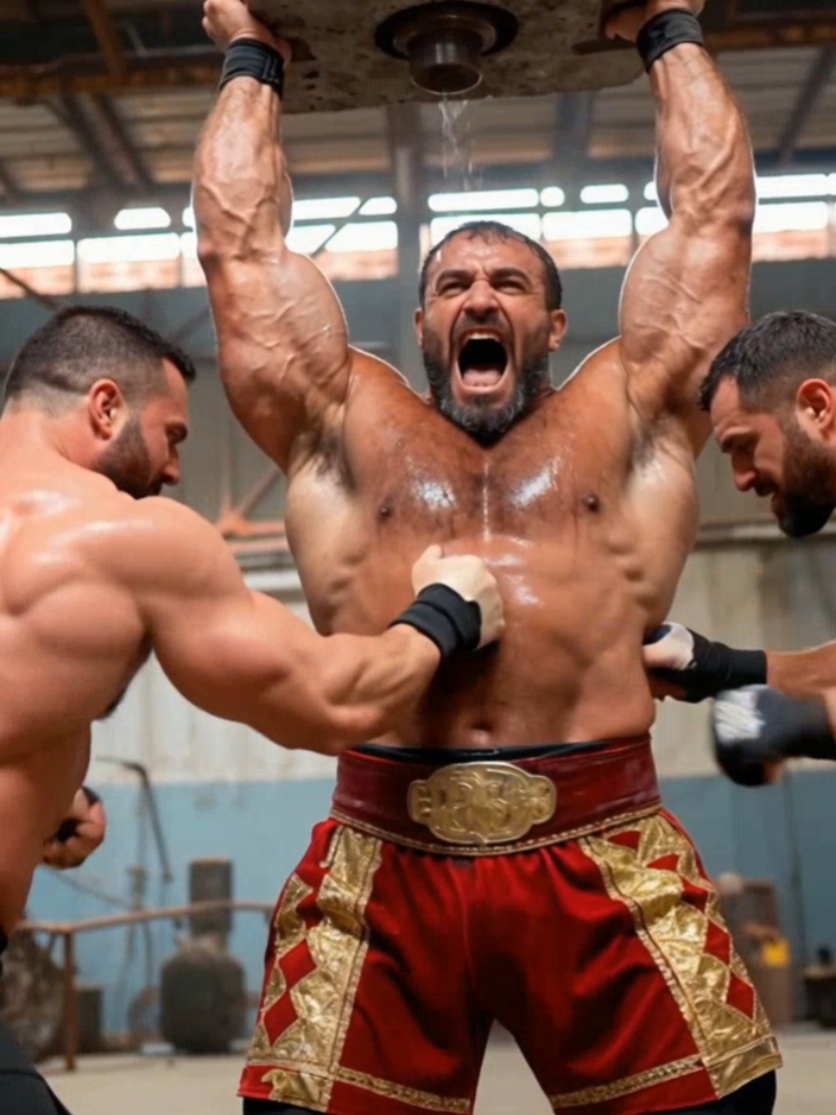 The strong man's incredible strength training! #muscle #strength #strongman #stomach #workoutmotivation 