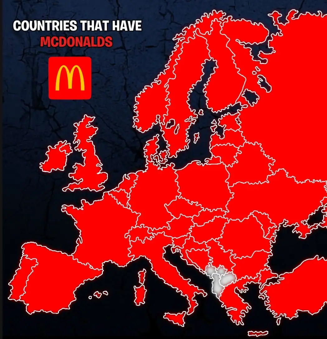 Do you have any of these fast food restaurants in your country? ib: @🇸🇪 Småland Mapping 🇱🇰 #map #fastfood #restaurant #europe #fyp 