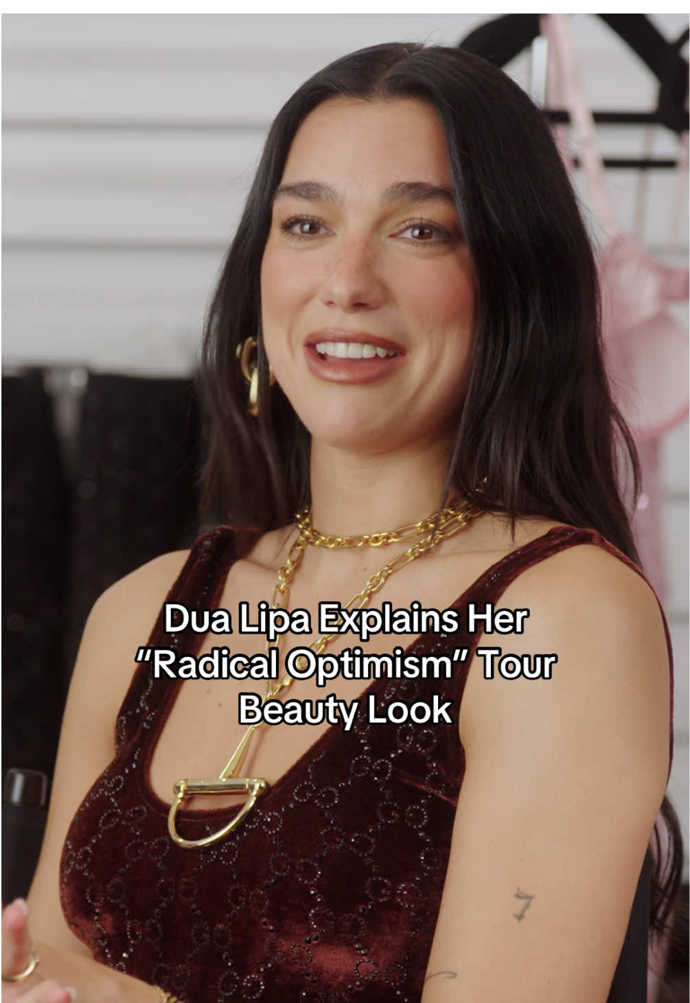 For the latest installment of #StylingTheTour, #dualipa breaks down her hair and makeup routine, including her glittery eyes courtesy of makeup artist #katiejanehughes. Head to the link in our bio to watch the full video.