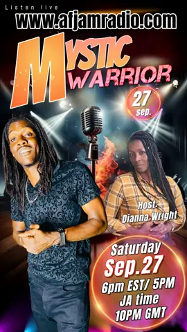 reminder 6pm EST TODAY ON WWW.AFJAMRADIO.COM
