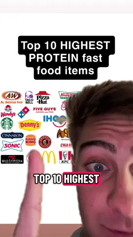 These are the 10 HIGHEST PROTEIN fast food items in the world (excluding family-sized and shareable items) #lowcalorie #highprotein #FastFoodReview 