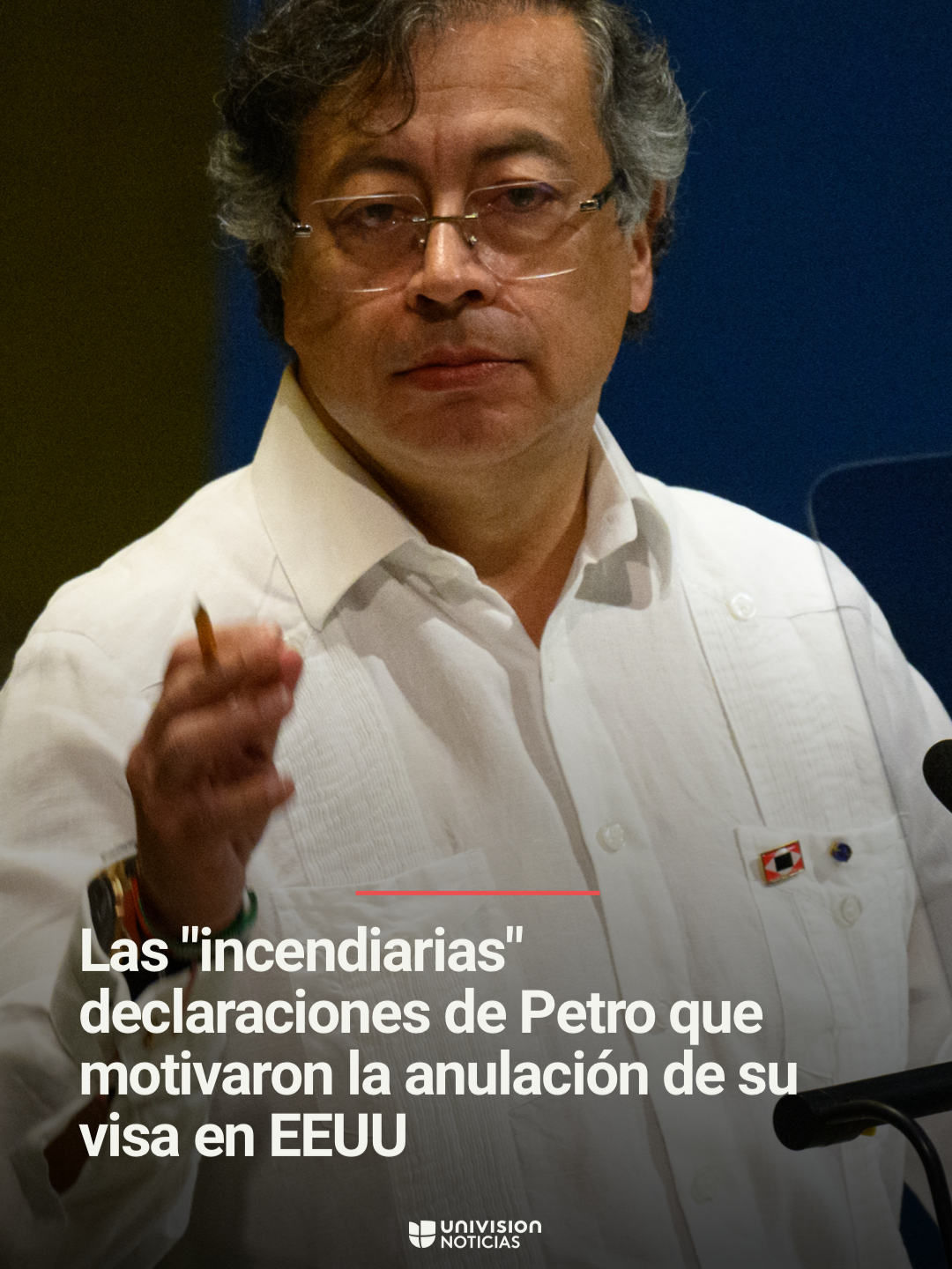 🇨🇴 El Departamento de Estado de EEUU anunció que revocará la visa del presidente colombiano Gustavo Petro debido a sus “acciones imprudentes e incendiarias”. Gustavo Petro participó en una manifestación en Nueva York en contra de la guerra de Israel en Gaza y pidió a los soldados de EEUU “desobedecer” órdenes de Trump. #GustavoPetro #Visa #EEUU #Univision #UniNoticias