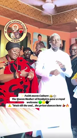 Tradition + Religion = pure Ghanaian beauty 🙌 Who said priests can’t dance? 👀💙 #catholictiktok #CatholicYouth #denkyira #FYP  #creatorsearchinsights @DENKYIRA ASƆRE💚🐘💛 @denkyiransemtv 