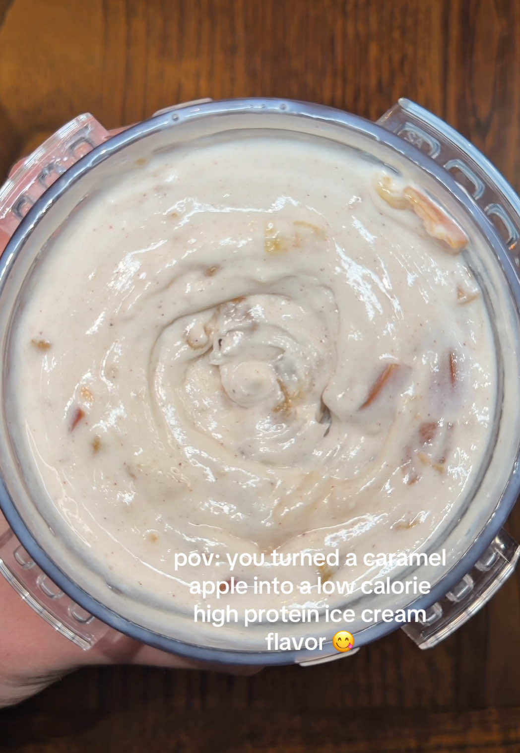 257 calories 30g protein (for the entire pint, mix-ins included) Caramel Apple Protein Ice Cream 😋🍦 Original recipe from my Recipe Book Check out the link in my bio for my Creami Recipe Books with over 145 recipes like this one! Follow me for more @Ninja Kitchen Creami and Swirl recipes! Code FPF to save on @Prime Bites Protein Treats @Hormbles Chormbles @Fuul Snacks  • • • • #ninjacreami #proteinicecream #highprotein #healthy #fpf