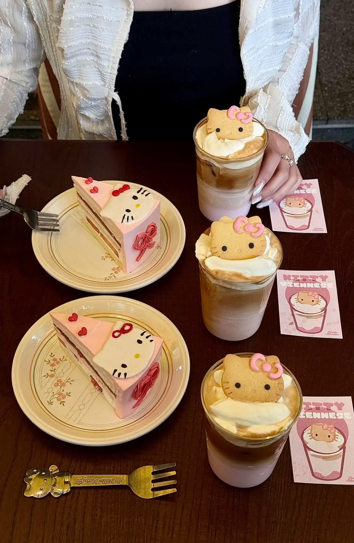 kitty afternoon tea🥨🥞🧁🍰✨#hellokitty 