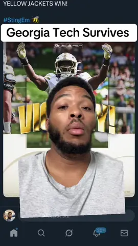 Georgia survives on the road with some controversy at the end. The football gods were on their side #CollegeFootball #georgiatech #haynesking #controversy #fypシ 