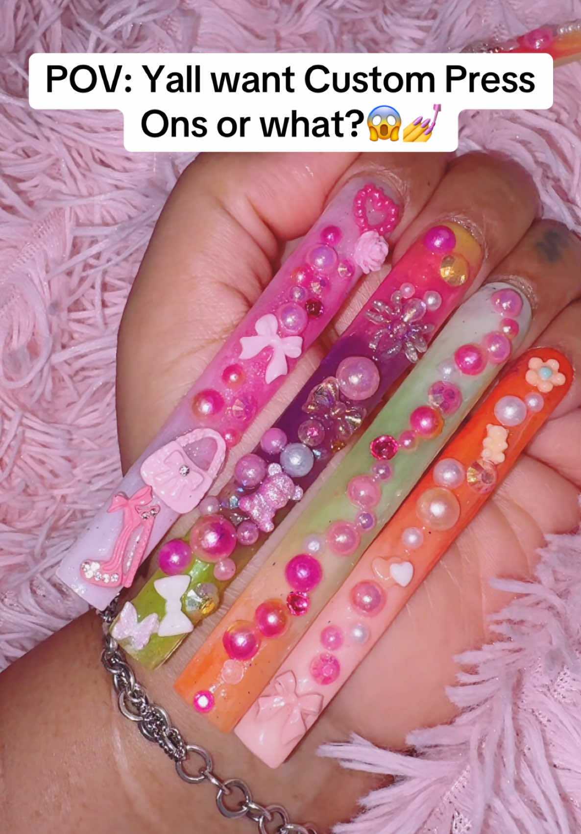 POV: Yall want Custom Press Ons or what?😱💅 @LipBully 🗣️🤭 #pressons #nailsart #pressonnails #trinamarie 