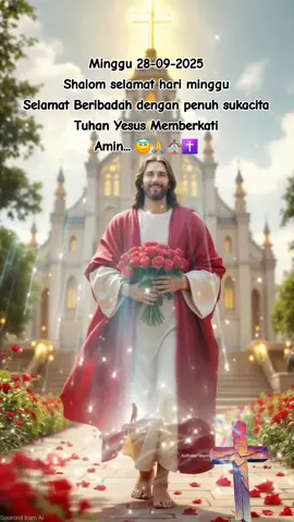 Doa pagi dan ucapan syukur di hari minggu 28 September 2025 😇🙏⛪️ #shalomselamathariminggu💒 #lagurohanikristen #doapagikristen #rohani_kristen #doapagi #tuhansungguhbaik #selamatpagi #selamatberibadah #tuhanyesusmemberkati #foryoupage 