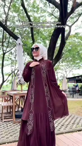 Gamis mahogany warna bestseller #fyp #gamis #gamiscantik #gamiskekinian #nellasstyle 