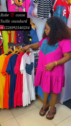 Robe coton disponible en 6 couleurs 😍😍😍…taille standard… #tiktoktogo🇹🇬 #tiktokbeninois🇧🇯 #tiktokcotedivoire🇨🇮 #flypシ #foryoupage❤️❤️ 