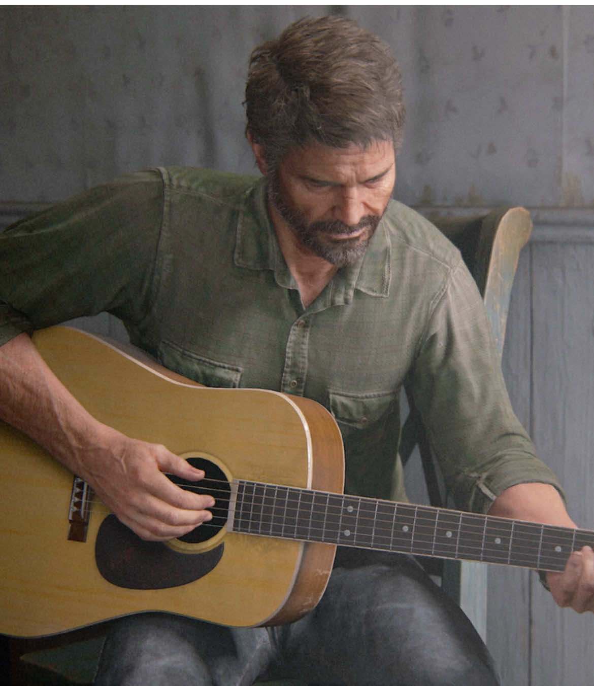 Joel mandando aquele som.  🥹🥹 Preciso me encontrar - Cartola.  OBS: O vídeo é um game, o áudio  do brabo @Violão de Cria  Comenta aí se você curtiram 🔥🔥 #joel #violaoacustico #thelastofus2  #cartola #samba 