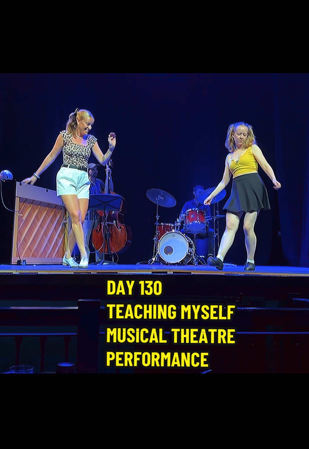Day 130 Teaching Myself Musical Theatre Performance!  I got to do a dance duet with @Dominique Cresswell at the Luthier Tap Festival Tap Jam in Golem’s Theatre in Barcelona!This was a completely improvised piece. Performing tap on stage was such an enriching experience and having the opportunity to dance with a tap pro AND live musicians made it even better! The audience was filled with tap dance professionals, students and enthusiasts and they were all so supportive it made my heart so happy. Thank You Luthier Dansa, teachers and friends who introduced me to the beautiful world of tap dance with such warmth and enthusiasm and special thanks to Dominique for being so supportive of my learning and encouraging me to step up onto the stage. ❤️  #musicaltheatre #tapjam #tapdance #luthiertapfestival 