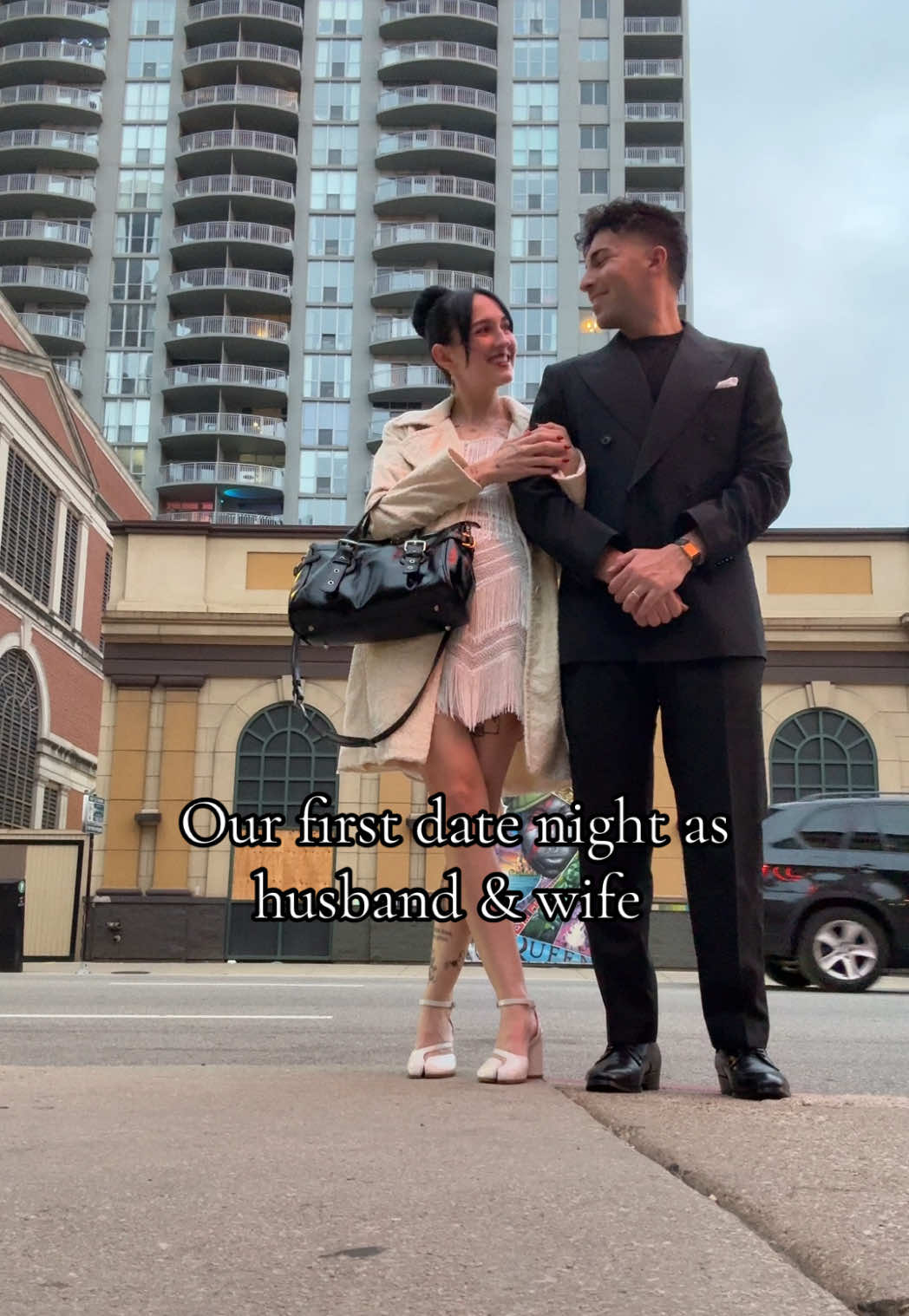 Mr. & Mrs. Malek out in Chicago 🥂 ❤️ @mary malek  #chicagochophouse #chicago #newlyweds #datenight 