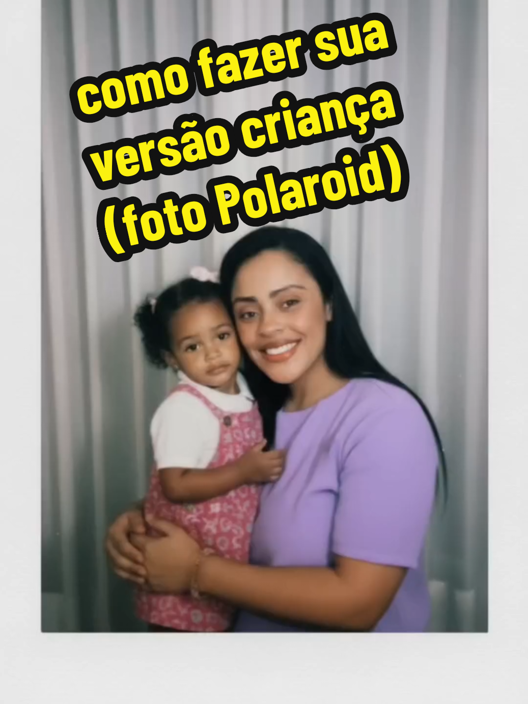 como fazer sua versão criança (foto Polaroid)  #trendgemini #inteligenciaartificial #gemini #fotopolaroid #diadascrianças 