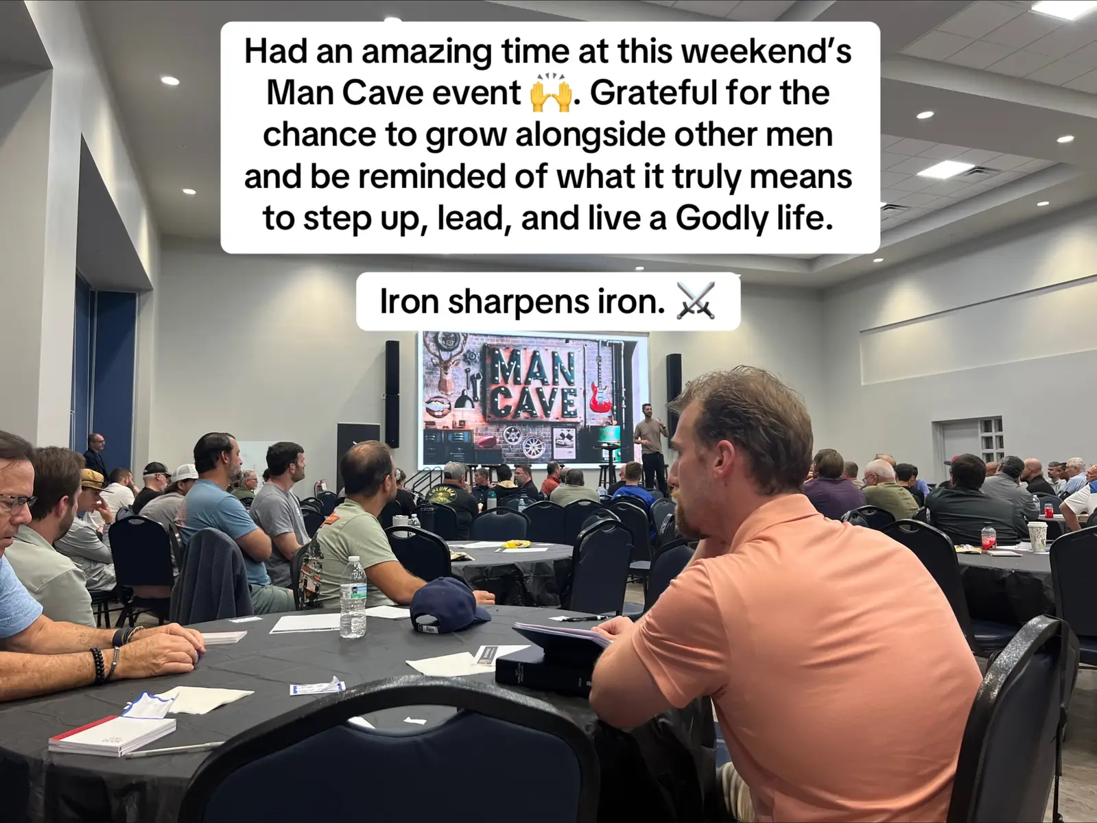 Had an amazing time at this weekend’s Man Cave event 🙌. Grateful for the chance to grow alongside other men and be reminded of what it truly means to step up, lead, and live a Godly life. Iron sharpens iron. ⚔️