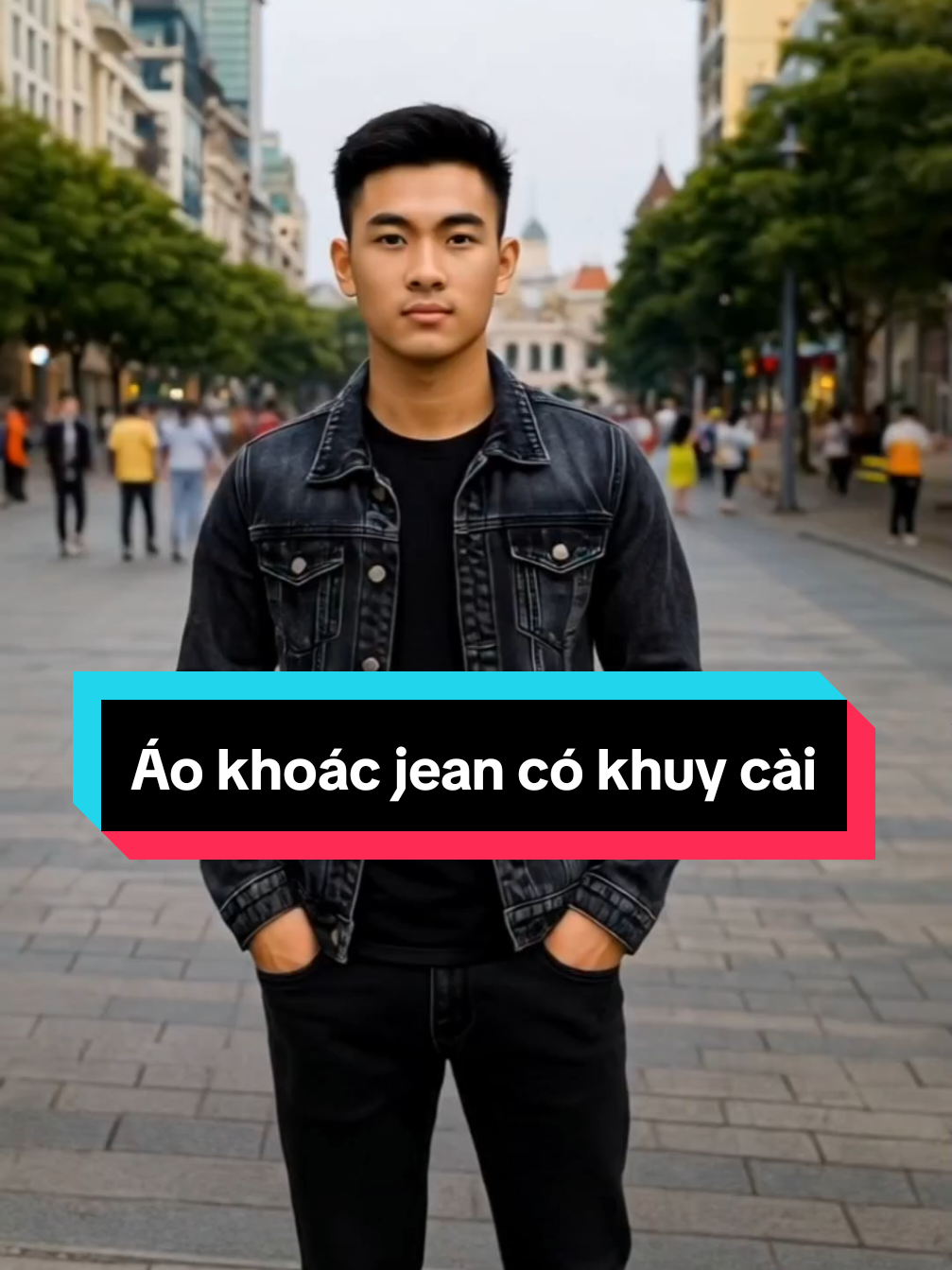 ✨🧥Áo khoác jean nam có nút khuya cài màu sắc dễ phối đồ, thời trang phong cách! ✨ #aokhoac #aokhoacjean #aonam #thoitrangnam #xuhuongtiktok 
