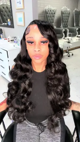 my clients are toooo tea😍 wig install with some big wand curls 🫶🏾 #charlottehairstylist #fypシ゚viral #ncstylist #fypage #foryoupage 