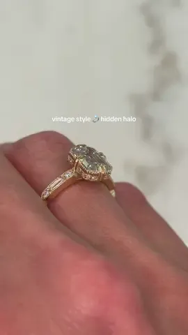 Because love deserves a one-of-a-kind ring 💍 Custom vintage inspired with a hidden halo for that extra touch of magic ✨ #engagementring #bridetobe #vintage #trending #kansas 