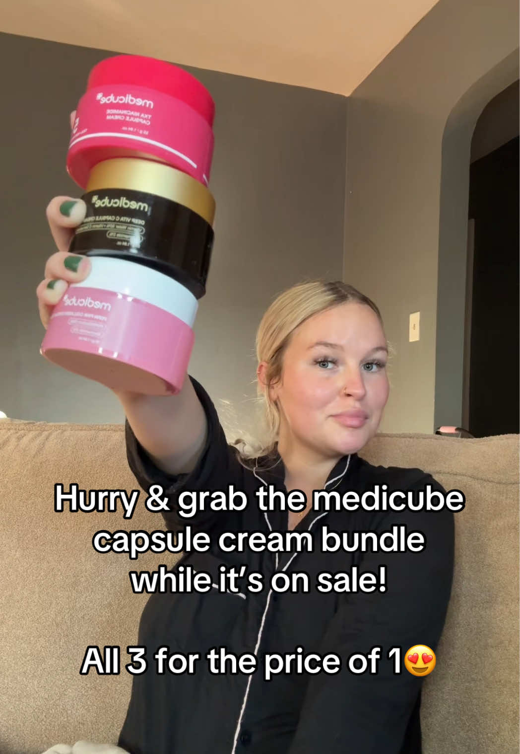 I normally wouldn’t use this much product- just for the video :)A little goes a long way! #fyp #medicube #skincare #tiktokshop #sale 