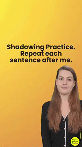Shadowing practice! #improveyourenglishskills #englishtips #englishlesson #listenclosely #shadowingpractice 