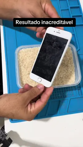 iPhone no arroz, não esperava esse resultado. #viral #celularnoarroz #assistenciatecnica #mito #fy 