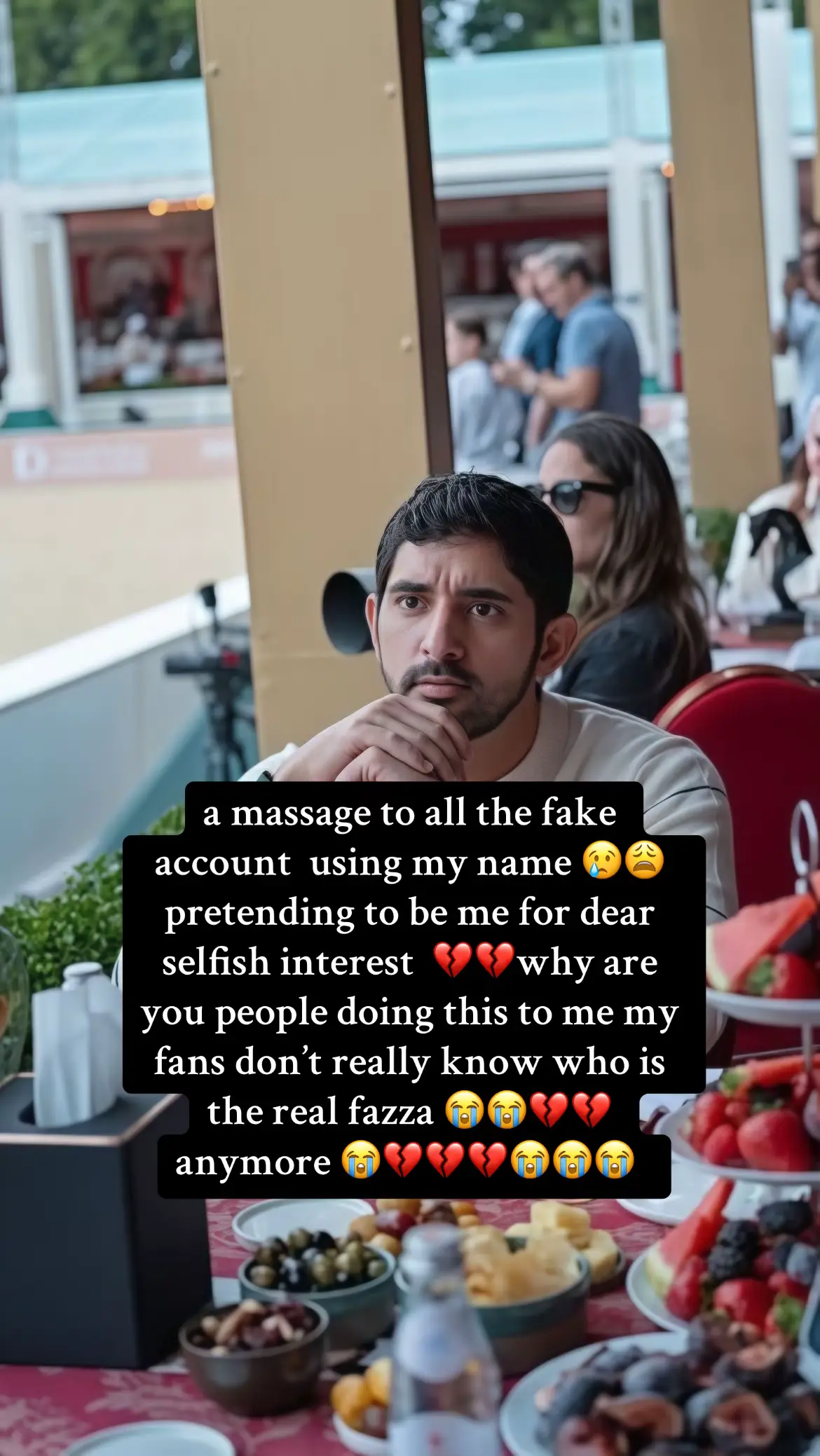 #aviation #Viral #dubai🇦🇪 #hamdanfazza #princeofdubai🇦🇪🇦🇪 a message to all the people using my name for their selfish interest, pretending to be me. Why are you people doing this to me? My fans? Don’t really know who is the real fazza anymore 😭😭😭😭💔💔💔💔🇦🇪🇦🇪🇦🇪🇦🇪
