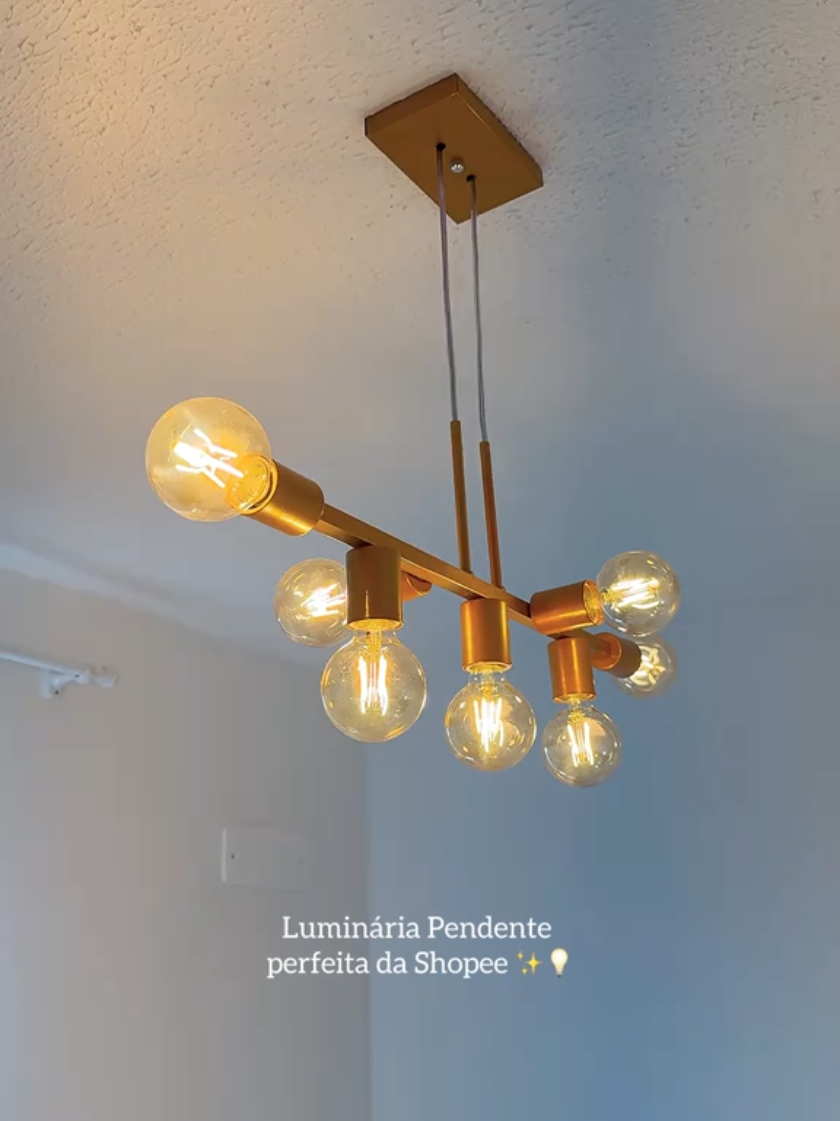 Link: no site na bio 🛍️Luminária de teto Pendente Rubis para 7 Lâmpadas 68cm moderno industrial (Estilo Jabuticaba) 💸por R$ 169,90 🚨🚨 _*Promoção sujeita a alteração a qualquer momento_ #achadinhosimperdíveis #promoção #achadinhos #achadosdasemana #dicas