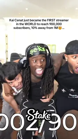 Kai Cenat just became the FIRST streamer in the WORLD to reach 900,000 subscribers, 10% away from 1M🤯… #kaicenat #mafiathon3 #twitch 