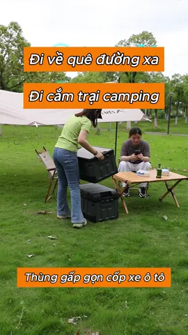 Thùng đựng đồ gấp gọn cốp xe ô tô đi du lịch cắm trại hay về quê xa dùng thích hợp #thungdungdocopxeoto #phukienoto 
