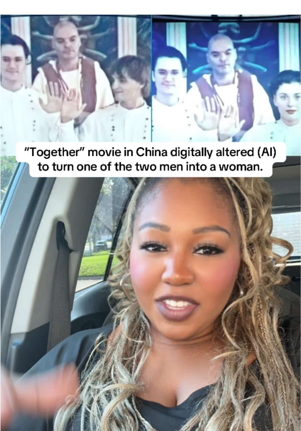 This is actually scary for 2 reasons. One using AI to just straight up change a movie, and make it not the way it was intended. I understand how some studios remove scenes to market it in other countries but using AI to change a person fully was wild. Let me know what you think of this and if you e seen Together. #together #hororfilm #china #AI #movies 