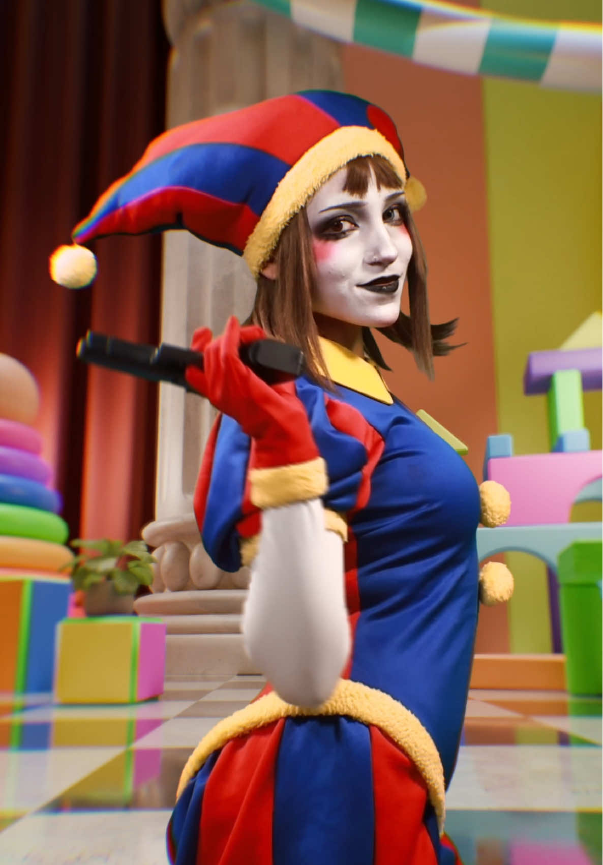 Stay for the Pomni transition 😈 #Pomni #theamazingdigitalcircus #tadc #cosplay #trend  
