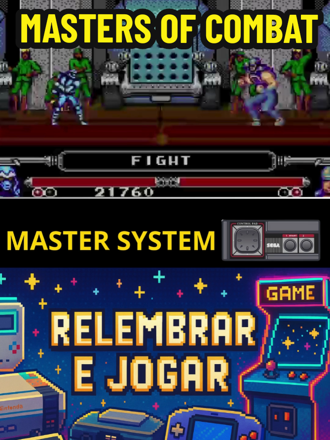 Um Fight game bem original para o Master System. Masters of Combat. #mastersystem #segagames #retrogaming #gaming #gamers