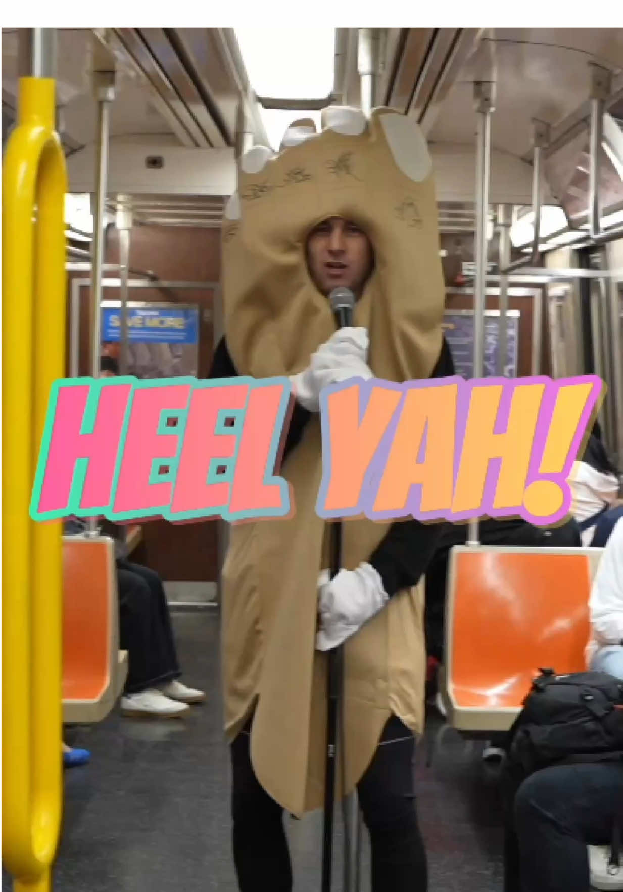 A foot does stand up on the subway in nyc. #feet #foot #comedian #subway 