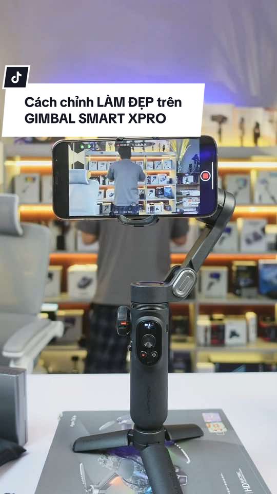 Chỉnh chế độ làm đẹp trên gimbal smart xpro đơn giản #gimbal #gimbalxpro #gimbalsmartxpro #gimbalchongrung #xuhuongtiktok 