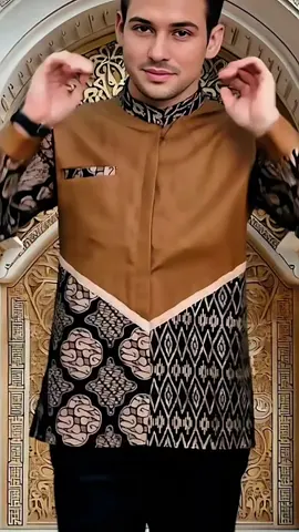 Tampil rapi dan nyaman dengan baju kemeja koko pria kombinasi batik #rekomendasi #bajukokolenganpanjang #bajukokopria #kokokombinasibatik #fyp 