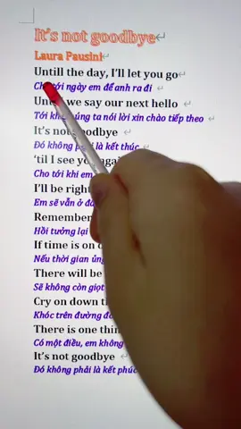 It’s not goodbye #lyrics #relax #singing #studyenglish #foryou 