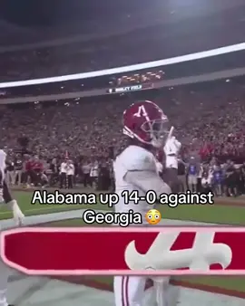 Welp nevermind because bro decided to leave his guy wide open 😭 (via @ABC) #georgia #alabama #CollegeFootball #touchdown #insane 