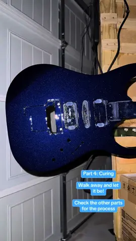 Part 4: Let it Cure and trust the clear coat #guitardiy #guitarpainting #tanzaniteblue #guitarbuild #guitarmods 