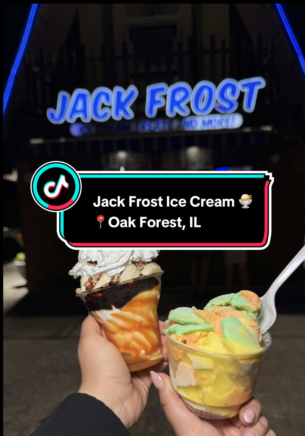 Jack Frost Ice Cream Shop 🍨🙂‍↔️😋 their sundae supremes were doing it for me!!!!!!! #fyp #icecream #review 