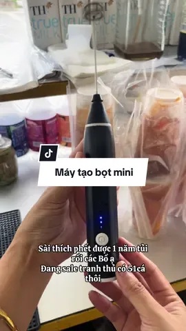 Máy tạo bọt mini cầm tay, tặng kèm dây sạc luôn #xuhuong #takeaway #affiliate #maytaobotcaphe #cafe 