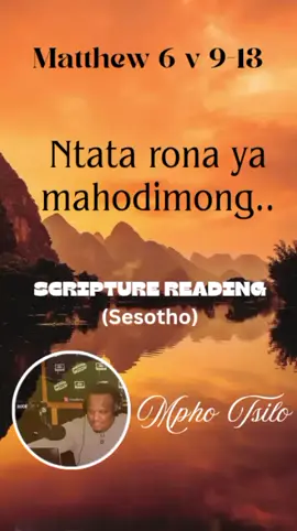 Thapelo ya Morena, Ntata rona ya mahodimong... Mattheu 6 v 9-13. Happy Sunday #scriptureoftheday #wordoftheday #prayer #URCSA #ourfather 