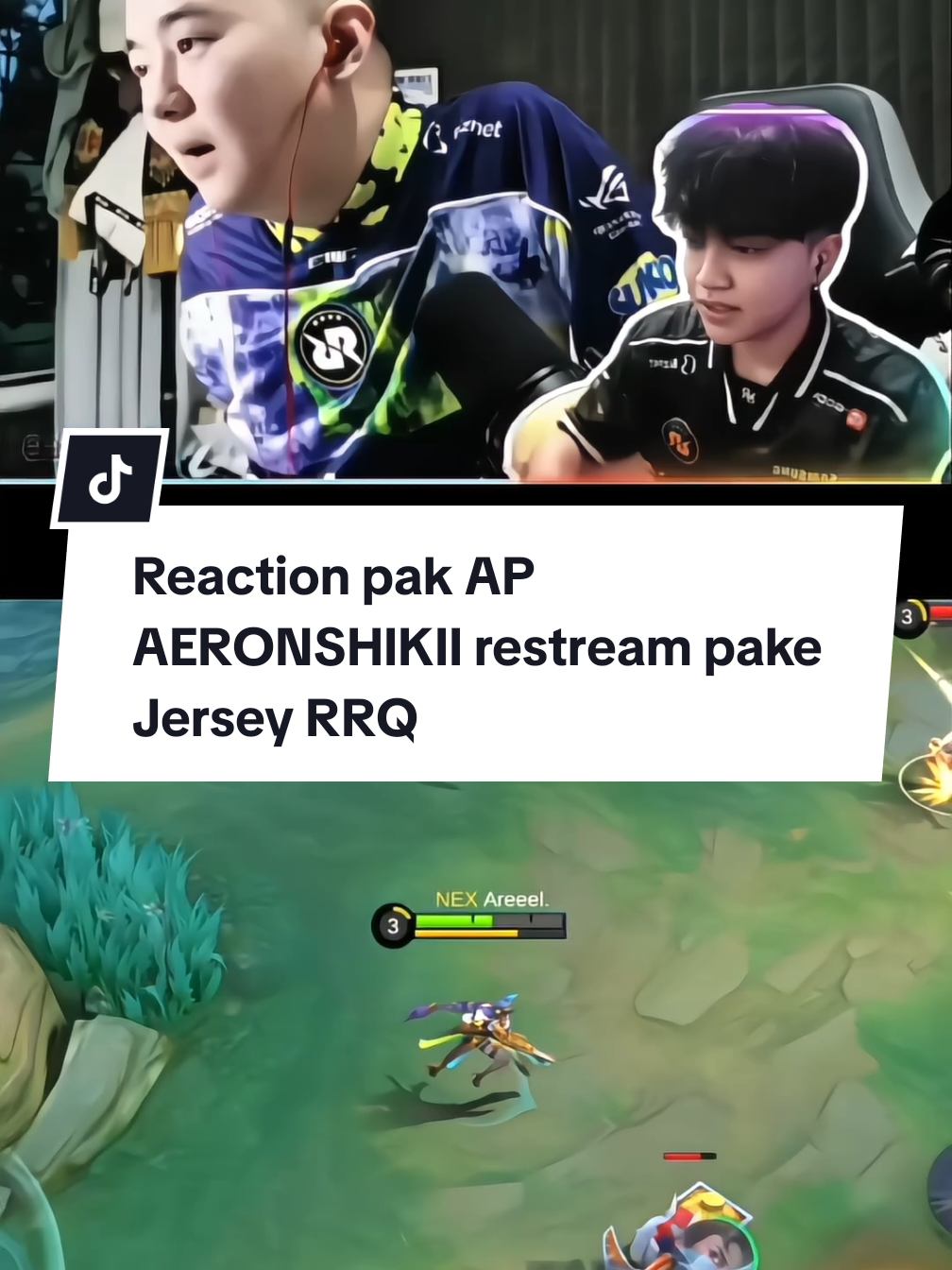 Reaction pak AP AERONSHIKII restream pake Jersey RRQ #MLBBNEXT2025 #NEXTJagoanMabar #teamrrq #rrqap #aeronshikii 