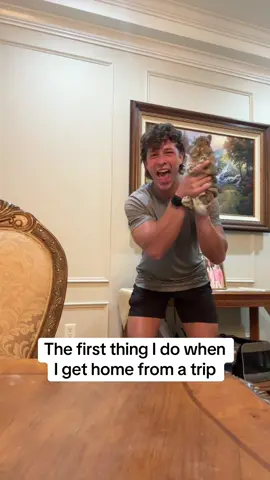 Best part of coming home from an away game 😂 #pet #bunny #rabbit #athlete #football 