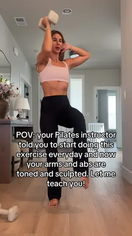No more random workouts! Follow a progressive strength x pilates program and you'll finally see results!! All workouts on fit with coco!! #tonedarms #dumbbellworkout #pilatesandweights #fullbodyworkout #toned   