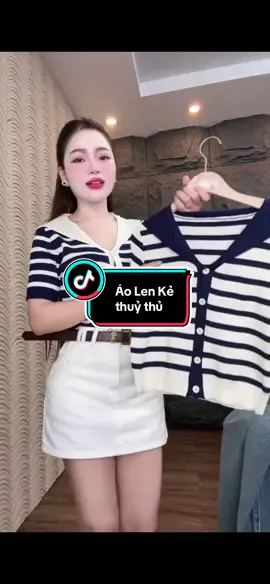 Áo Len Kẻ thuỷ thủ mongtoghi mỏng nhẹ #ilovetiktok #viralvideotiktok 