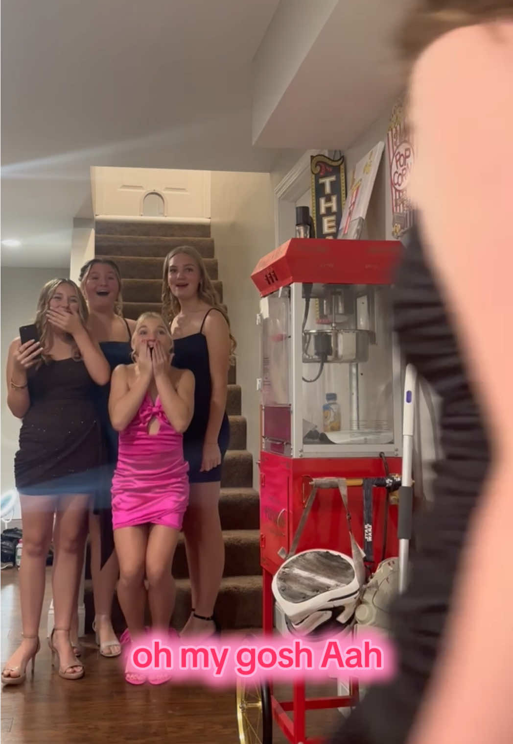 Freshman hoco dress reveals!  #surprise #hocodress #motherdaughter #funsies #hypegirl 