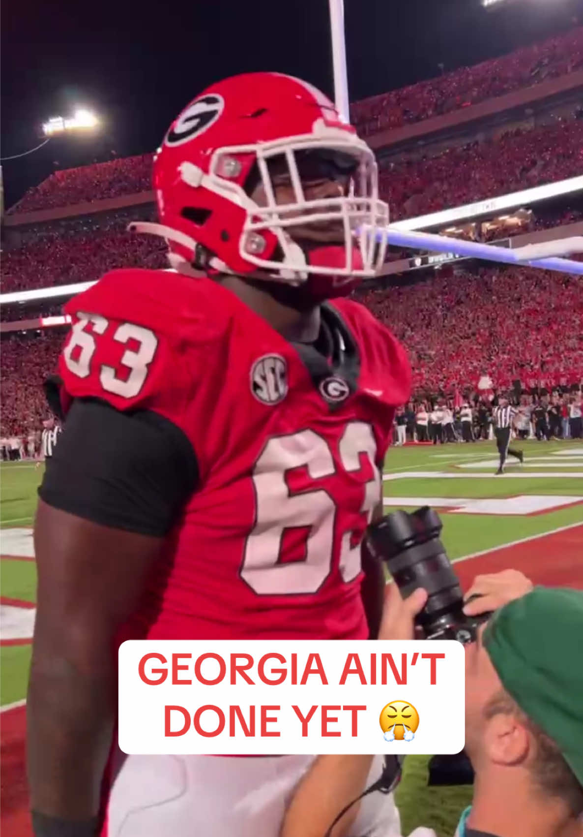 Need to see that camera man’s angle 🔥😮‍💨 #georgia #alabama #cfb #football 