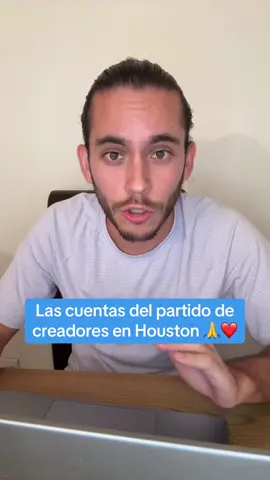 Estás son las cuentas del partido de creadores en Houston Texas por una buena causa 🙏❤️
